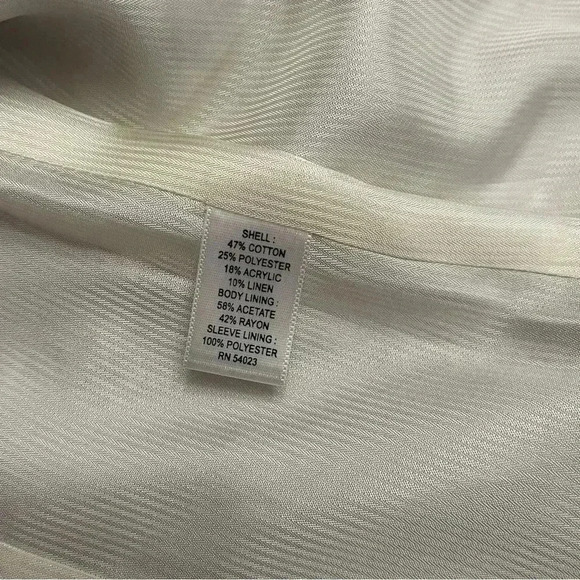 Banana Republic Tweed Fringe Trim Zip Blazer Career Jacket Women’s size 8 - Picture 6 of 13